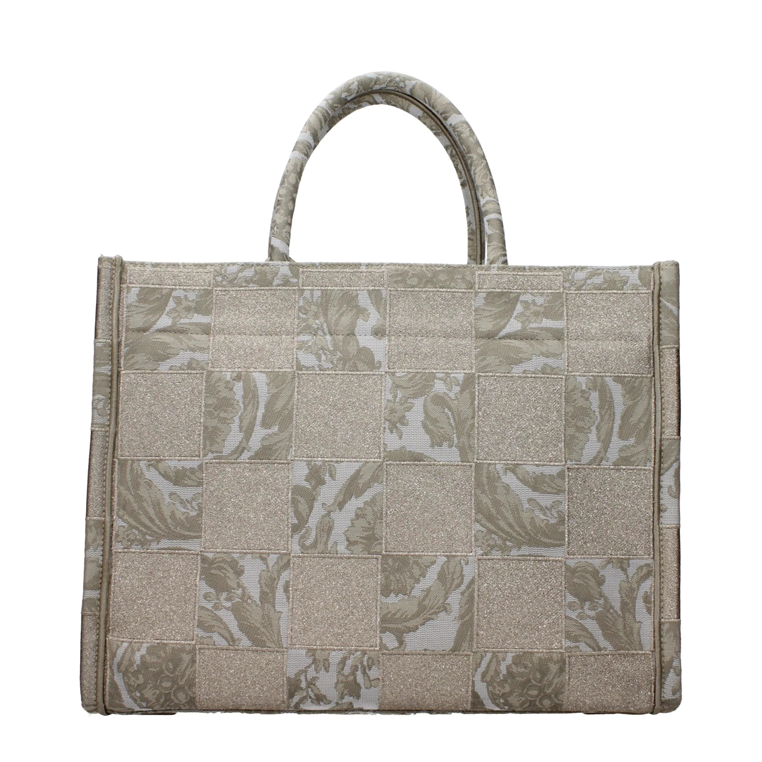 Versace Beige Fabric Handbag