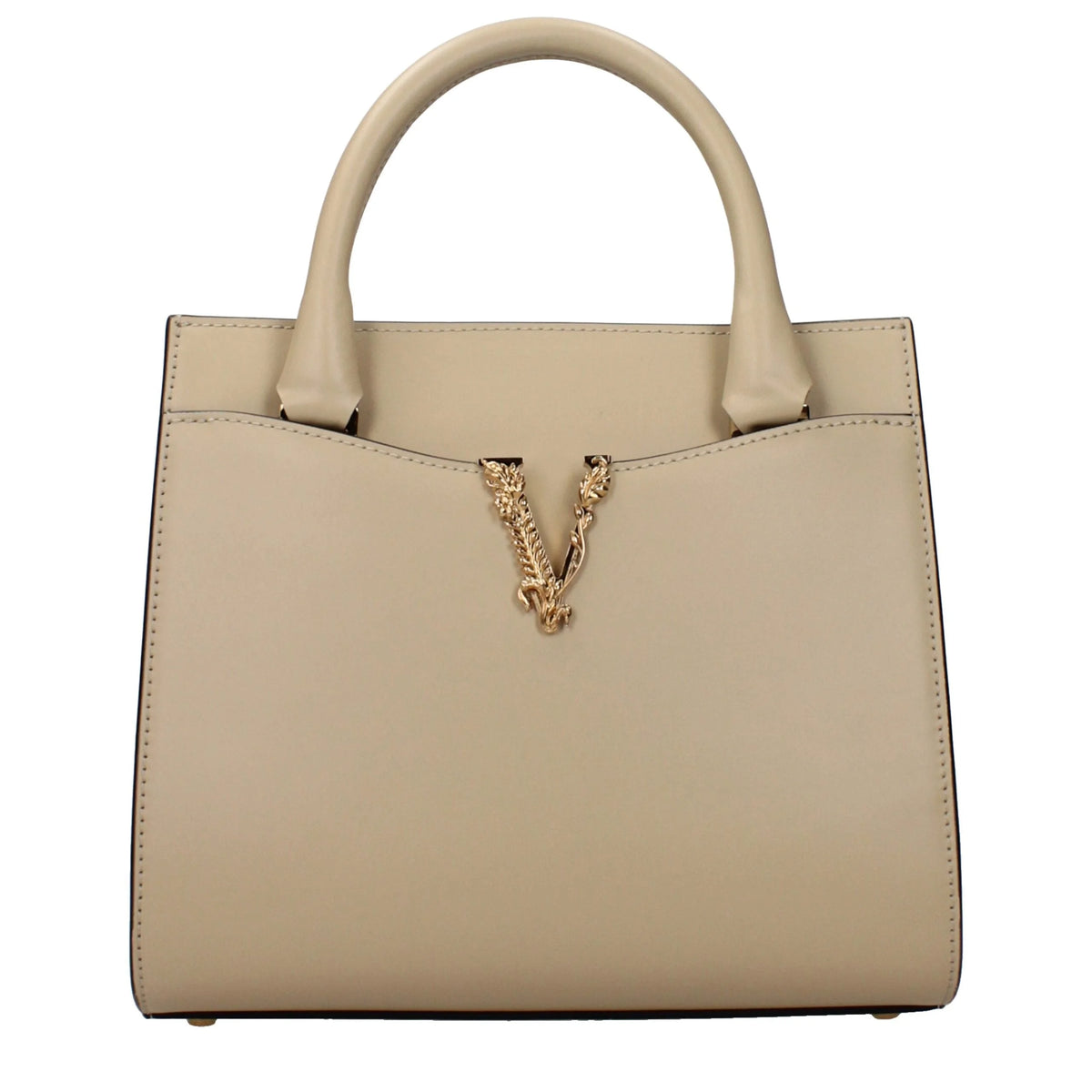 Versace Beige Leather Handbag