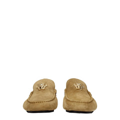 Versace Beige Leather Slip-On Loafers - EU41/US8