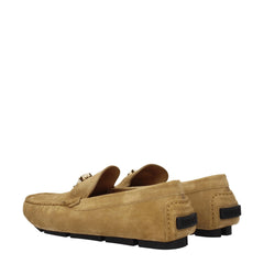 Versace Beige Leather Slip-On Loafers - EU41/US8