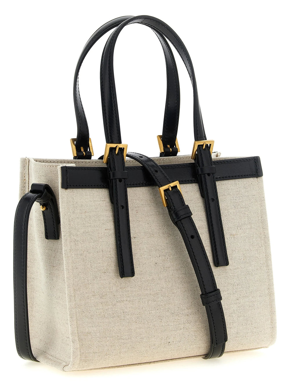 Versace Beige Linen Tote Bag