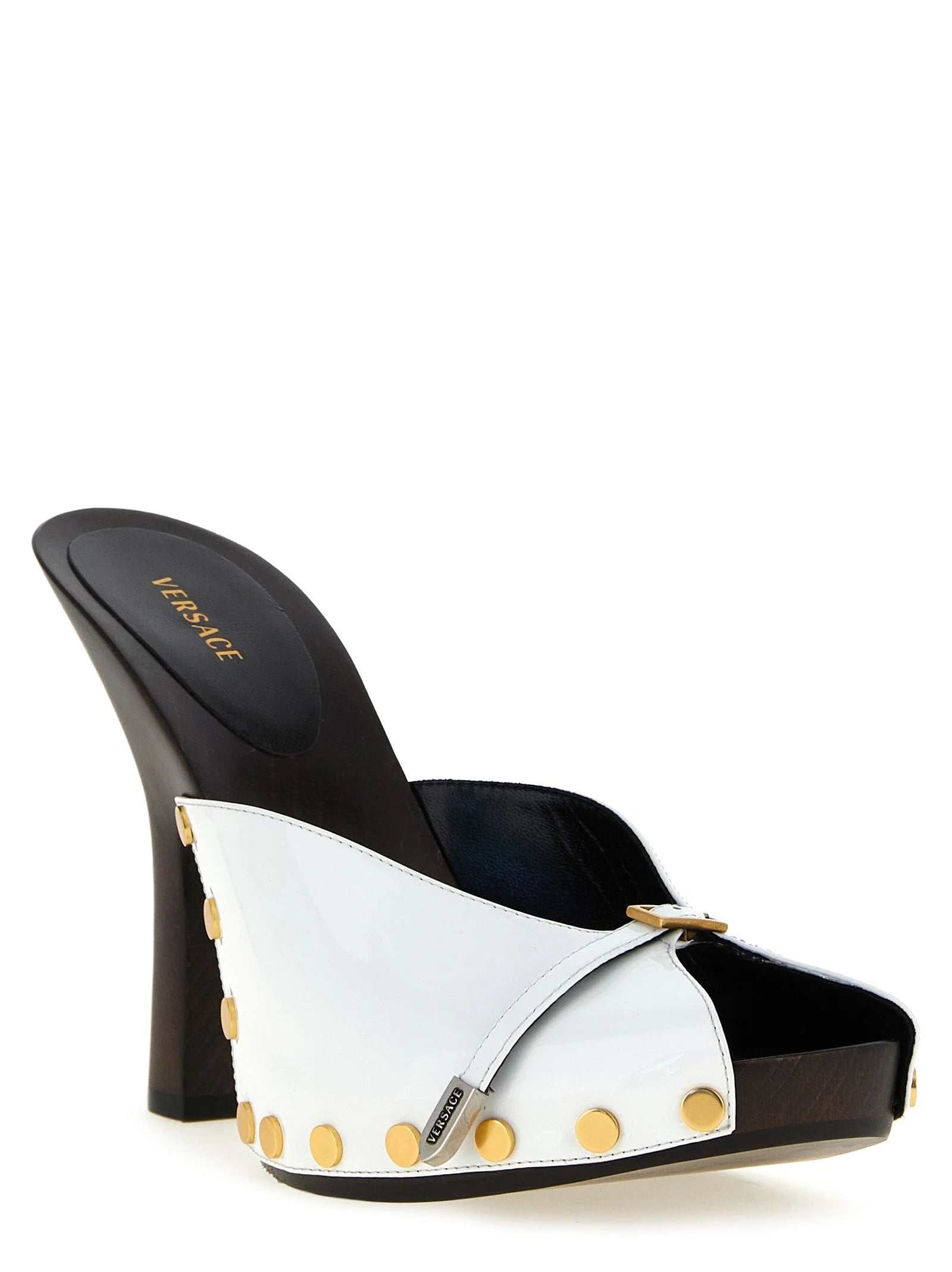 Versace Bicolor Calfskin High Heel Pumps - EU37/US7