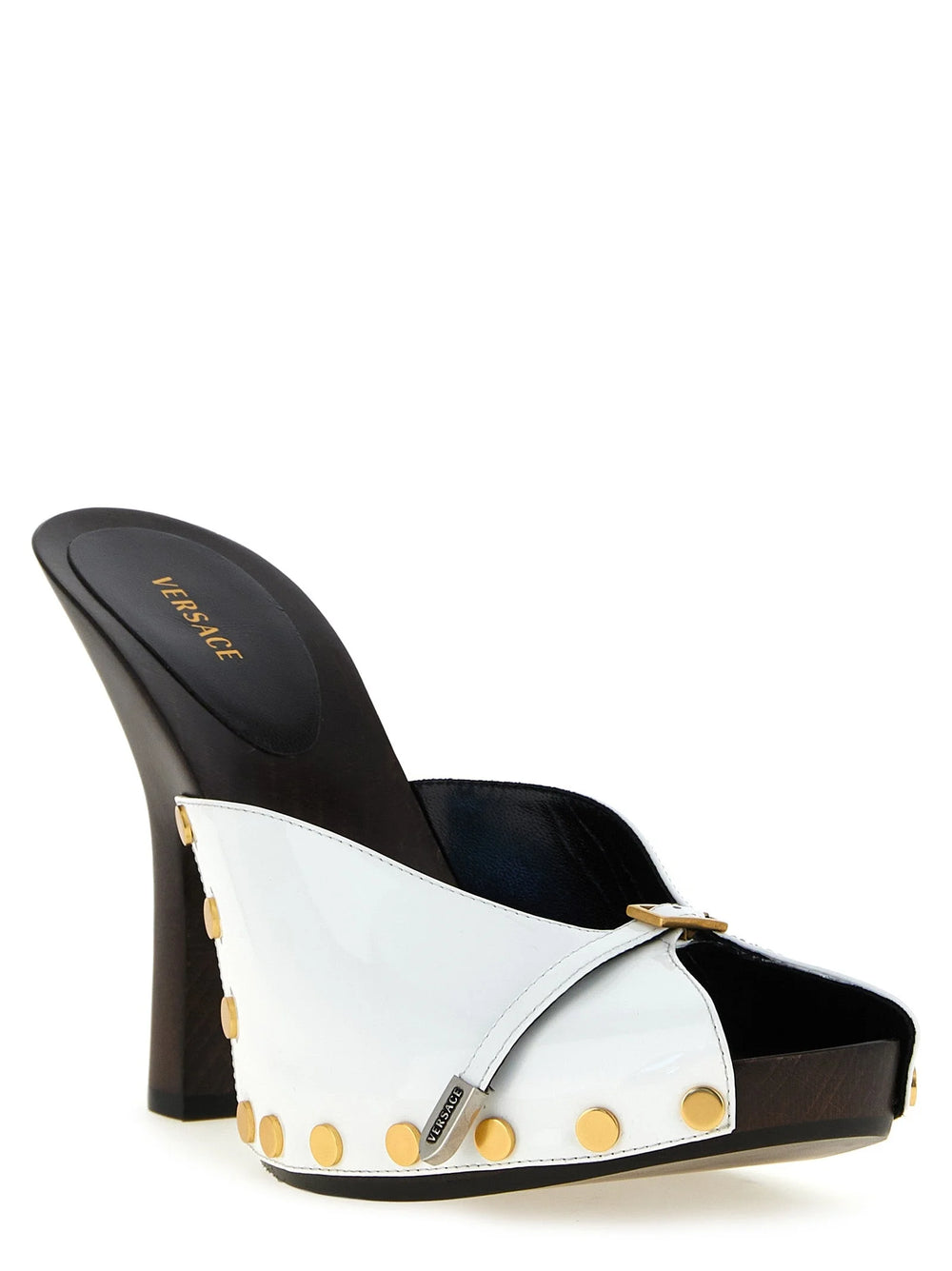 Versace Bicolor Calfskin High Heel Pumps - EU37/US7