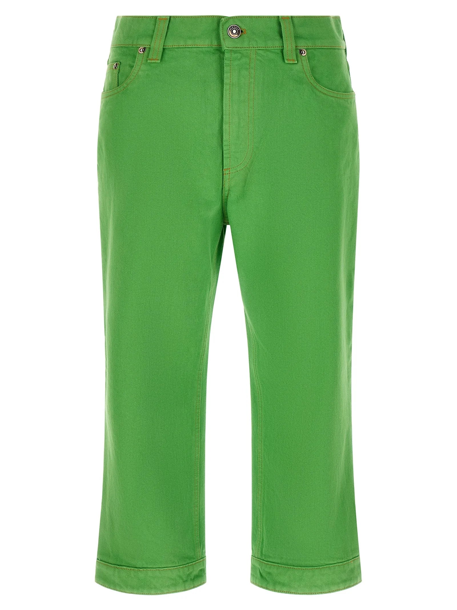 Versace Bicolor Cotton Cropped Jeans - 29