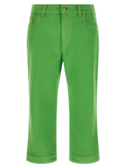 Versace Bicolor Cotton Cropped Jeans - 29