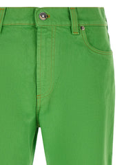 Versace Bicolor Cotton Cropped Jeans - 29