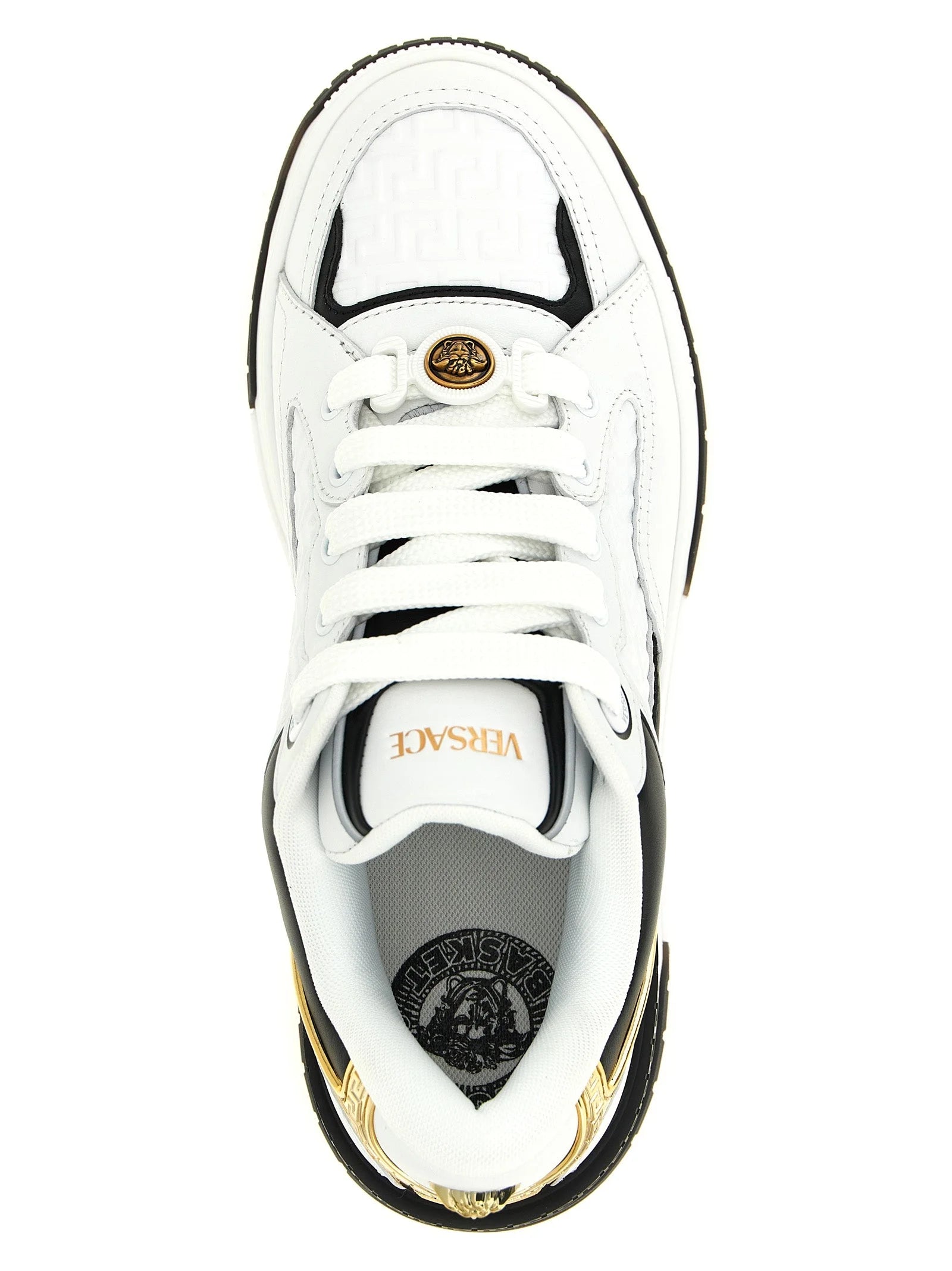 Versace Bicolor Leather Low Top Sneakers