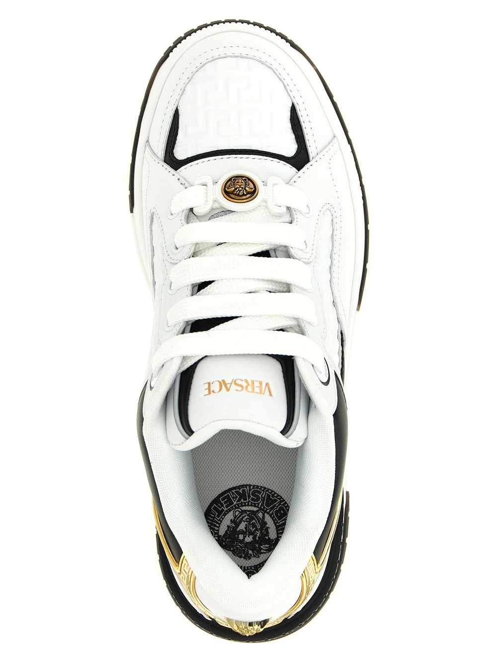 Versace Bicolor Leather Low Top Sneakers