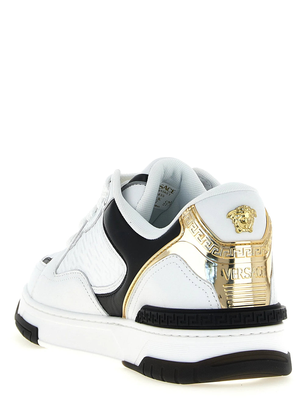 Versace Bicolor Leather Low Top Sneakers