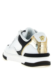 Versace Bicolor Leather Low Top Sneakers