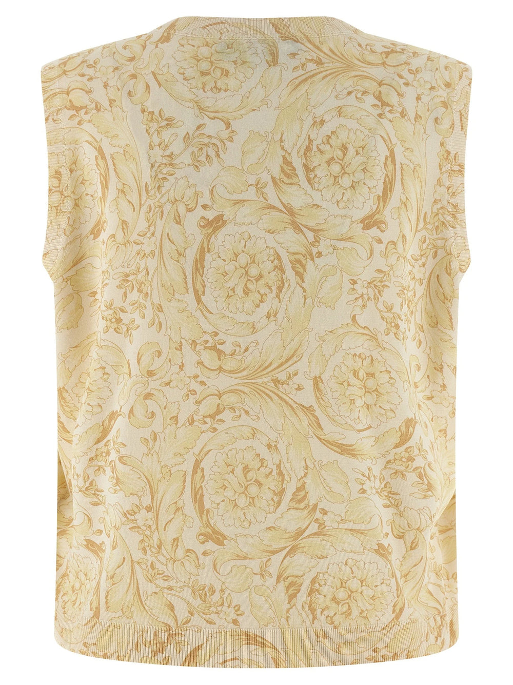 Versace Bicolor Silk Sleeveless Jacket