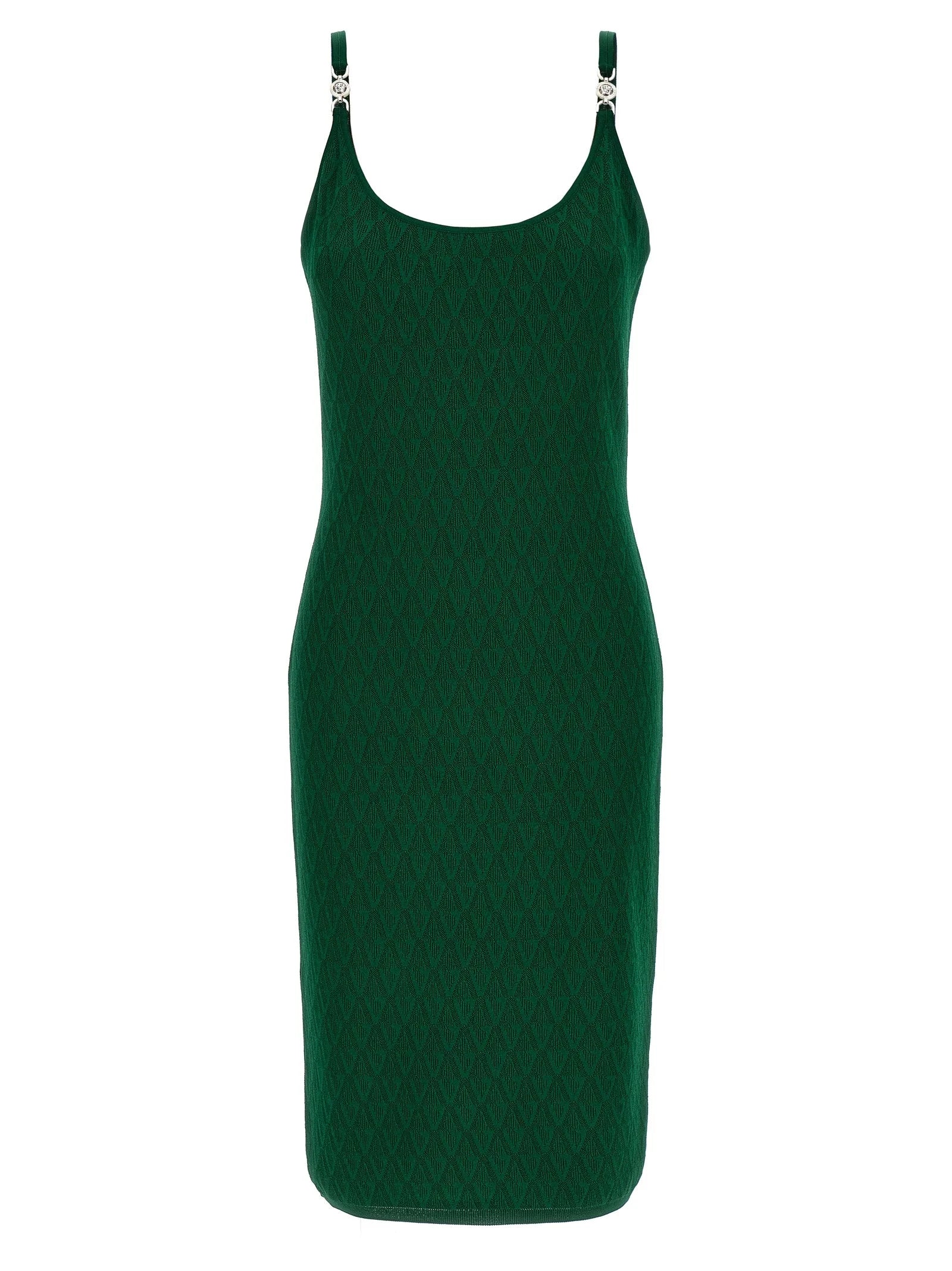 Versace Bicolor Viscose Midi Dress