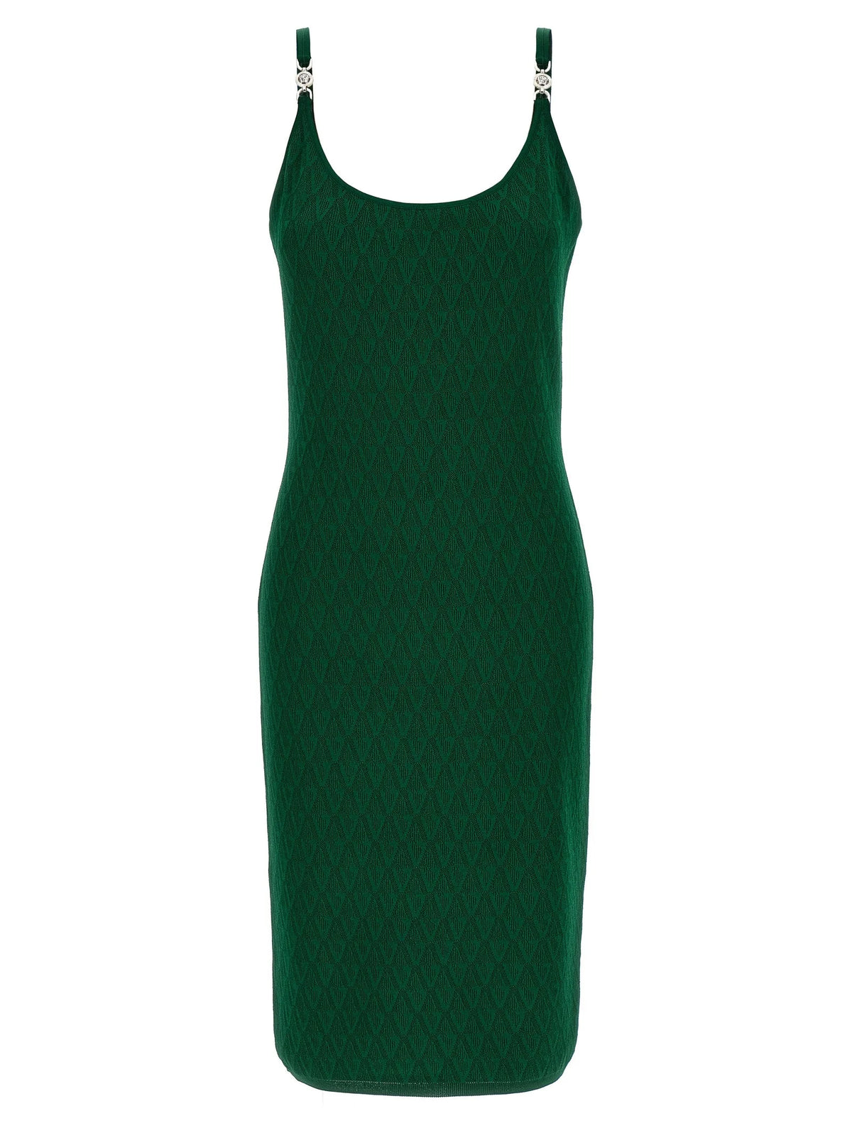 Versace Bicolor Viscose Midi Dress