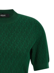 Versace Bicolor Viscose T-Shirt - IT44