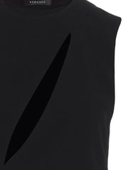 Versace Black Acetate Midi Dress