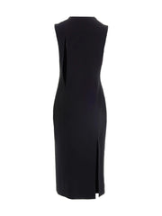 Versace Black Acetate Midi Dress