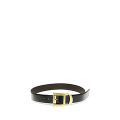 Versace Black Calf Leather Bos Taurus Regular Belt - 100 cm / 40 Inches