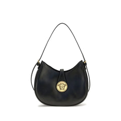 Versace Black Calf Leather Bos Taurus Shoulder Bag