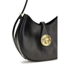 Versace Black Calf Leather Bos Taurus Shoulder Bag