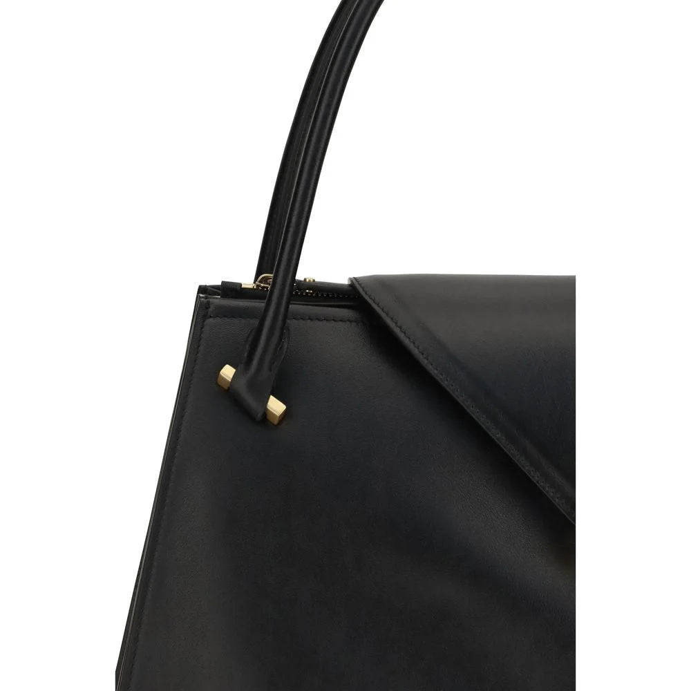 Versace Black Calf Leather Bos Taurus Shoulder Bag