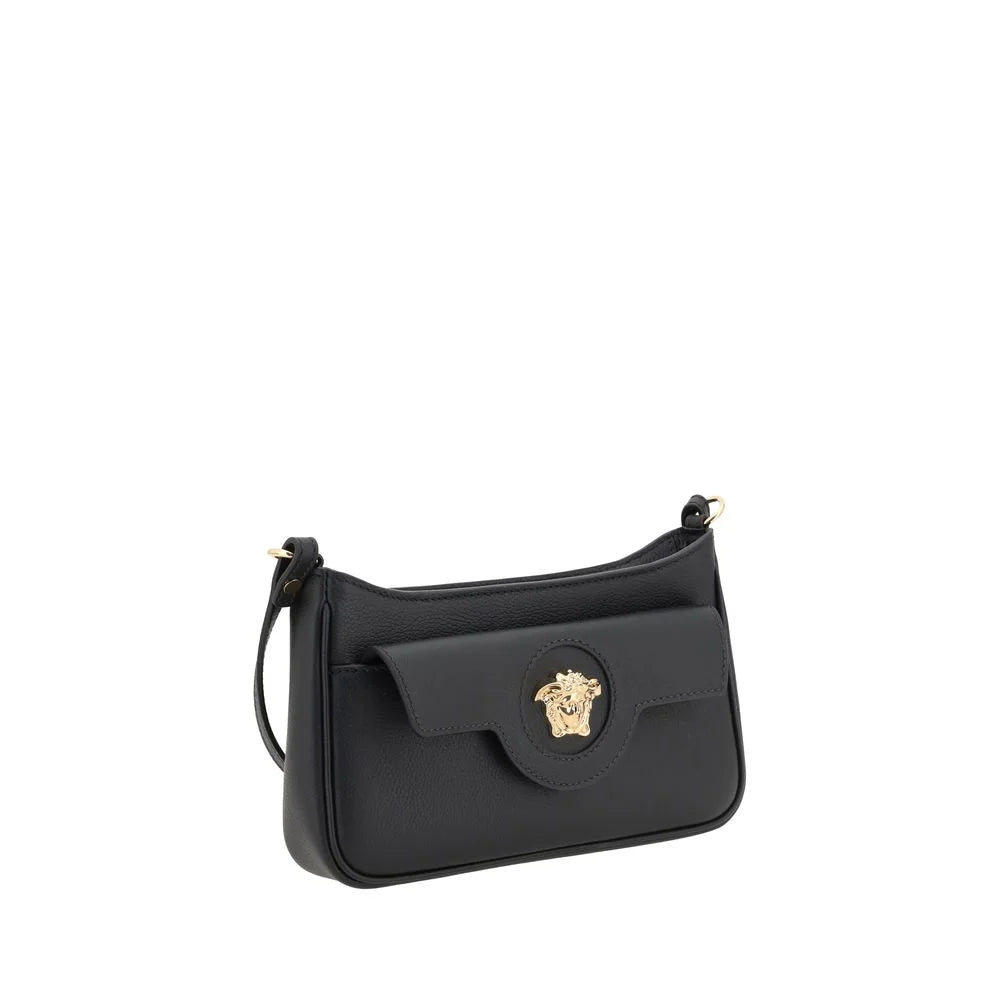 Versace Black Calf Leather Bos Taurus Shoulder Bag - Shoulder Bags
