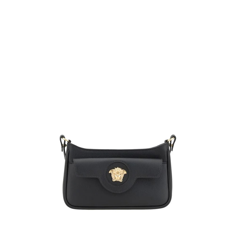 Versace Black Calf Leather Bos Taurus Shoulder Bag - Shoulder Bags