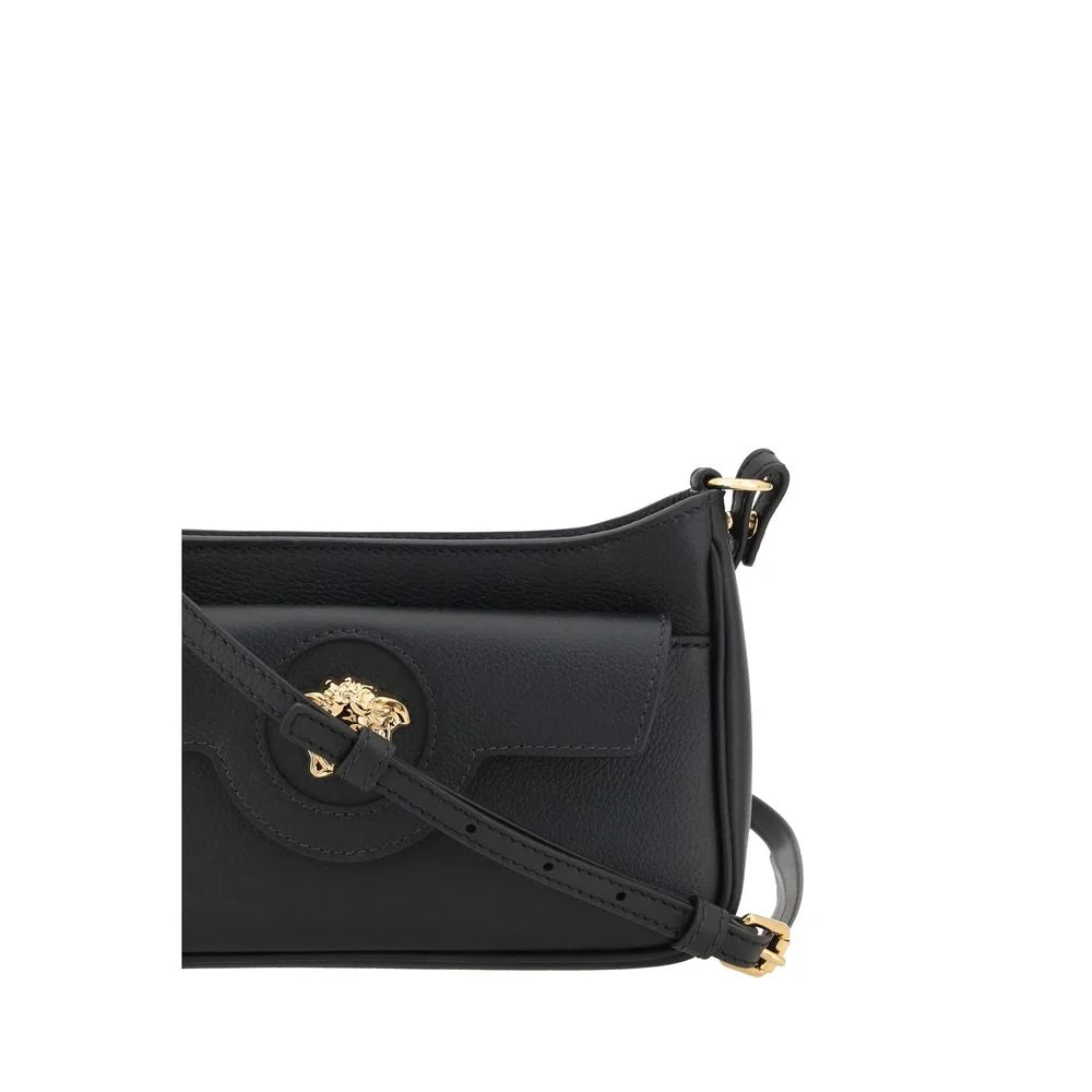 Versace Black Calf Leather Bos Taurus Shoulder Bag - Shoulder Bags