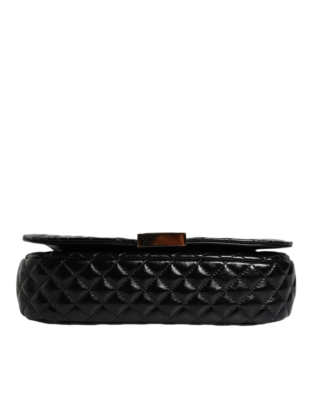 Versace Black Calf Leather Quilted Shoulder Strap Bag - Shoulder Bags