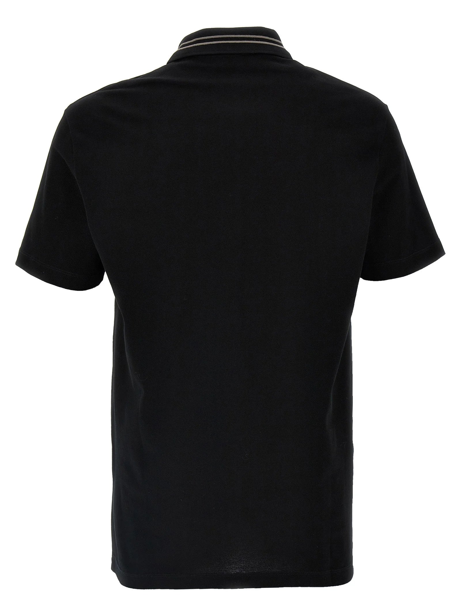 Versace Black Cotton Polo Shirt
