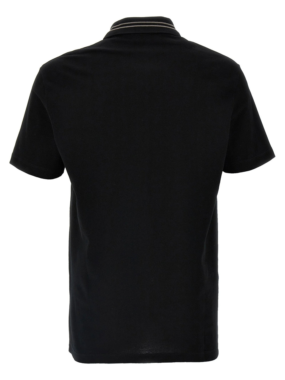 Versace Black Cotton Polo Shirt