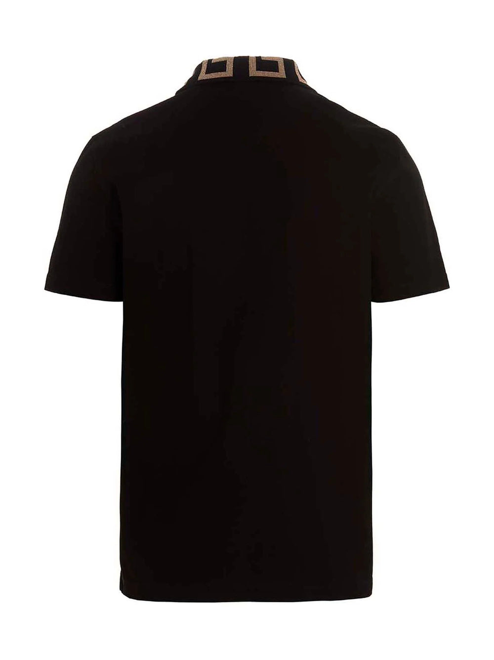 Versace Black Cotton Polo Shirt