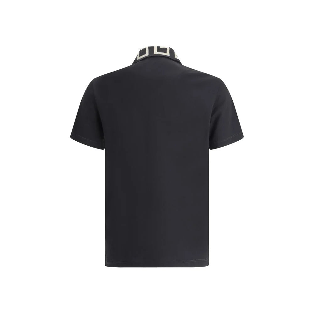 Versace Black Cotton Polo Shirt - XL
