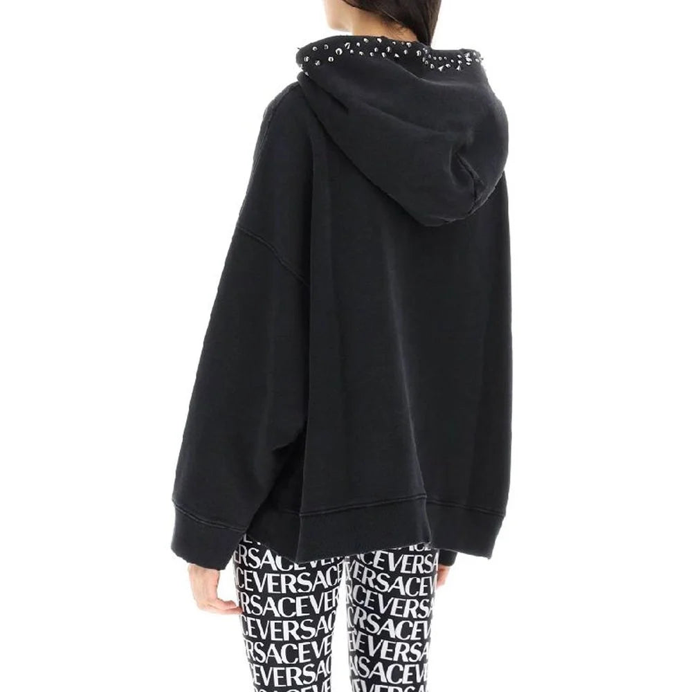 Versace Black Cotton Sweatshirt - 38