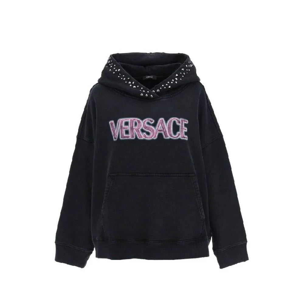 Versace Black Cotton Sweatshirt - 38