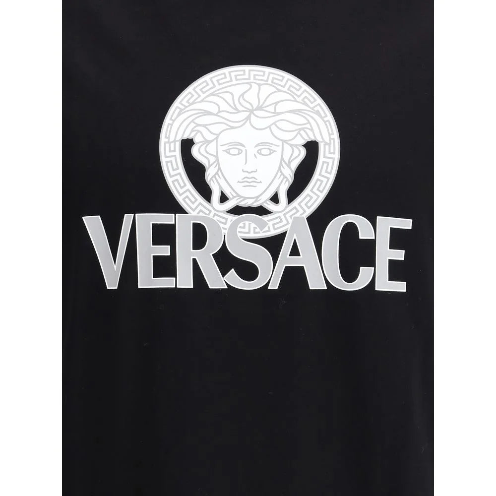 Versace Black Cotton T-Shirt - S