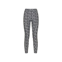 Versace Black Elastane Leggings