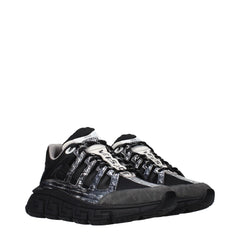 Versace Black Fabric Athletic Sneakers - EU37/US7