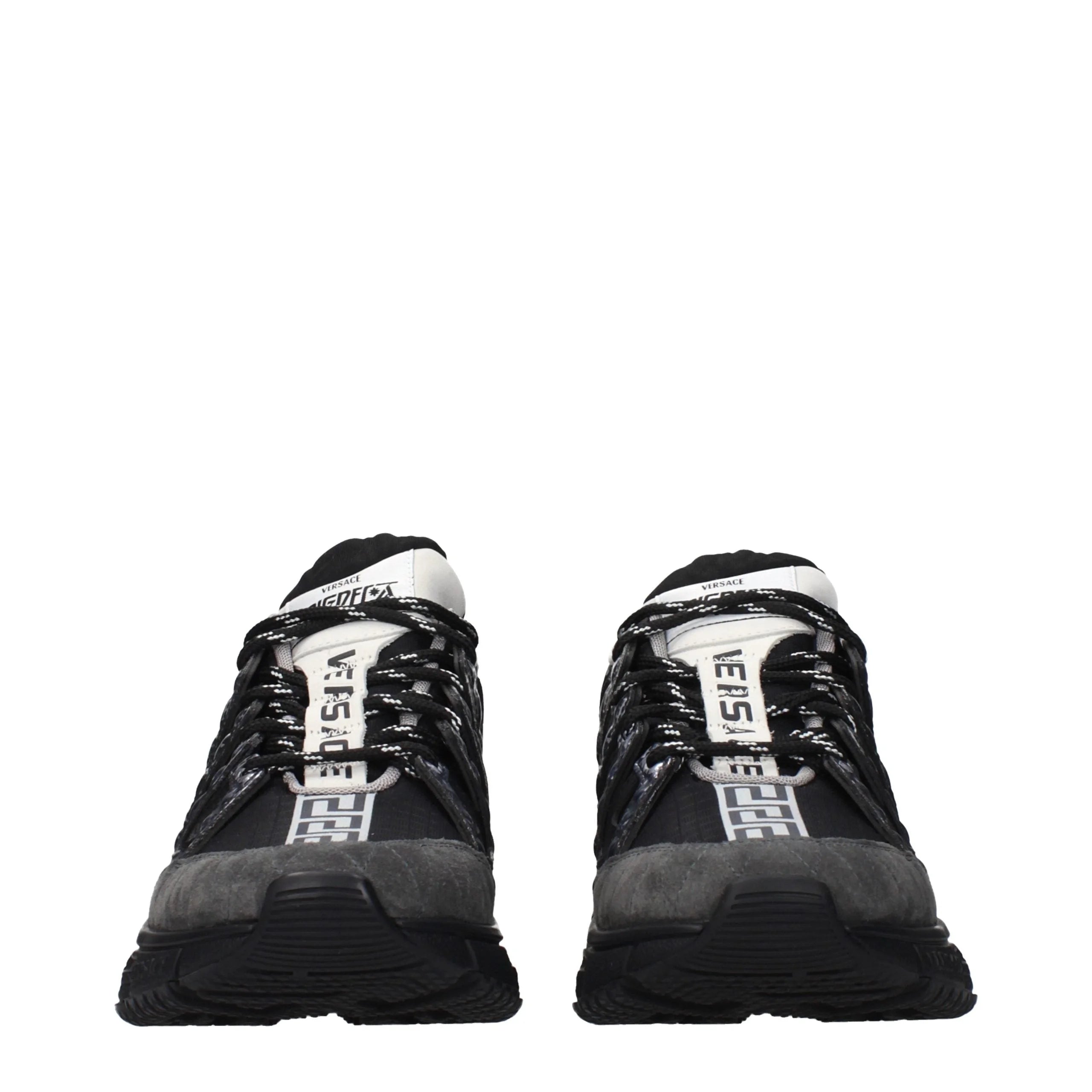Versace Black Fabric Athletic Sneakers - EU37/US7