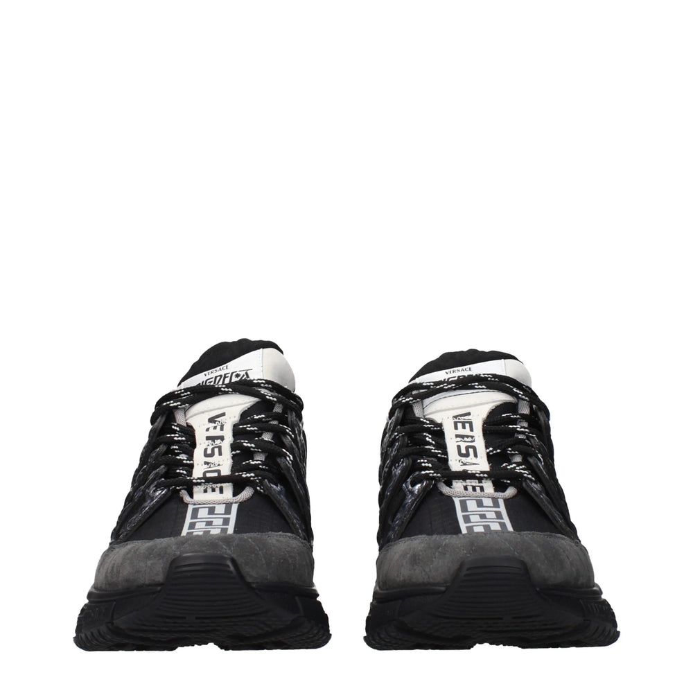 Versace Black Fabric Athletic Sneakers - EU37/US7