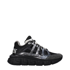 Versace Black Fabric Athletic Sneakers - EU37/US7