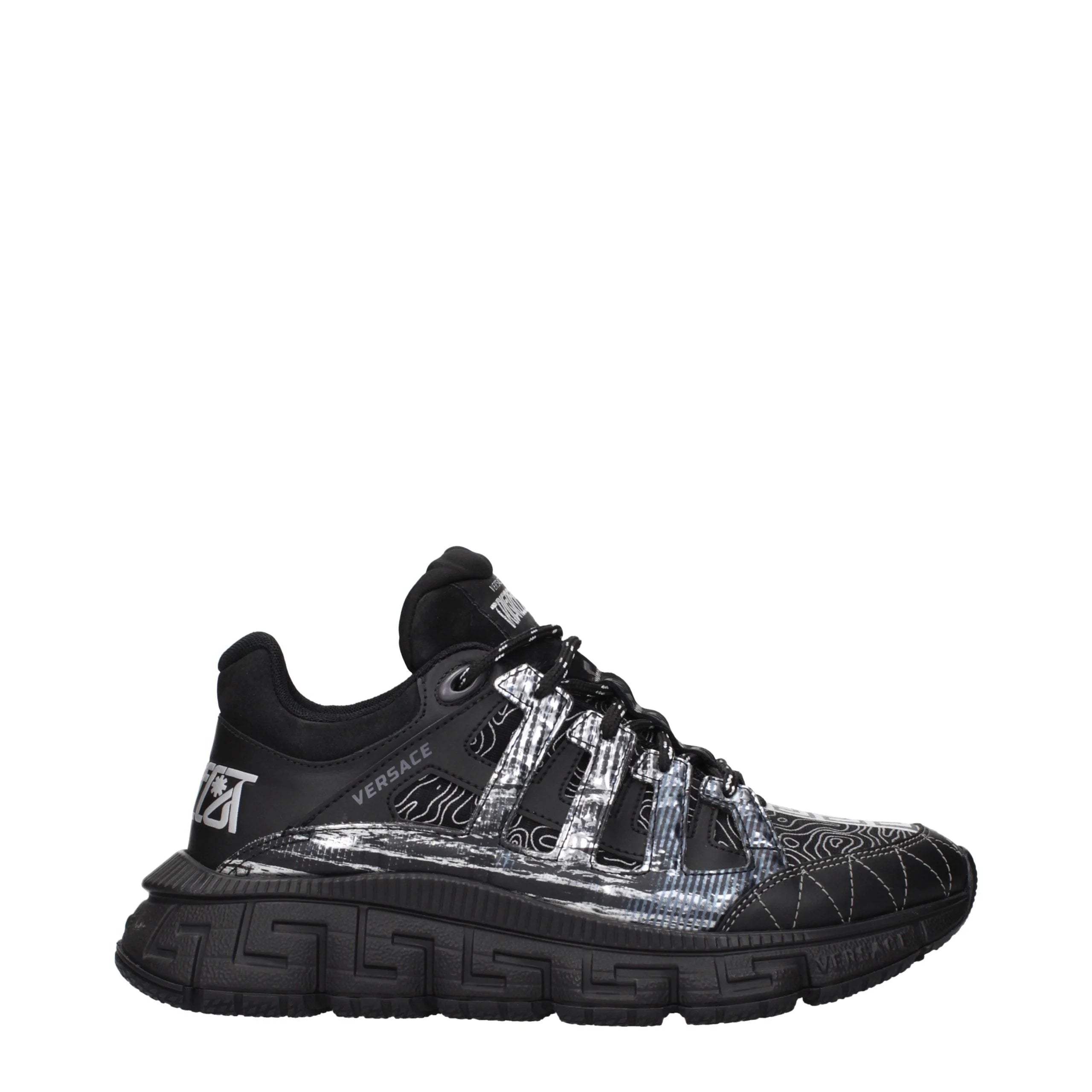 Versace Black Fabric Athletic Sneakers - EU40.5/US7.5