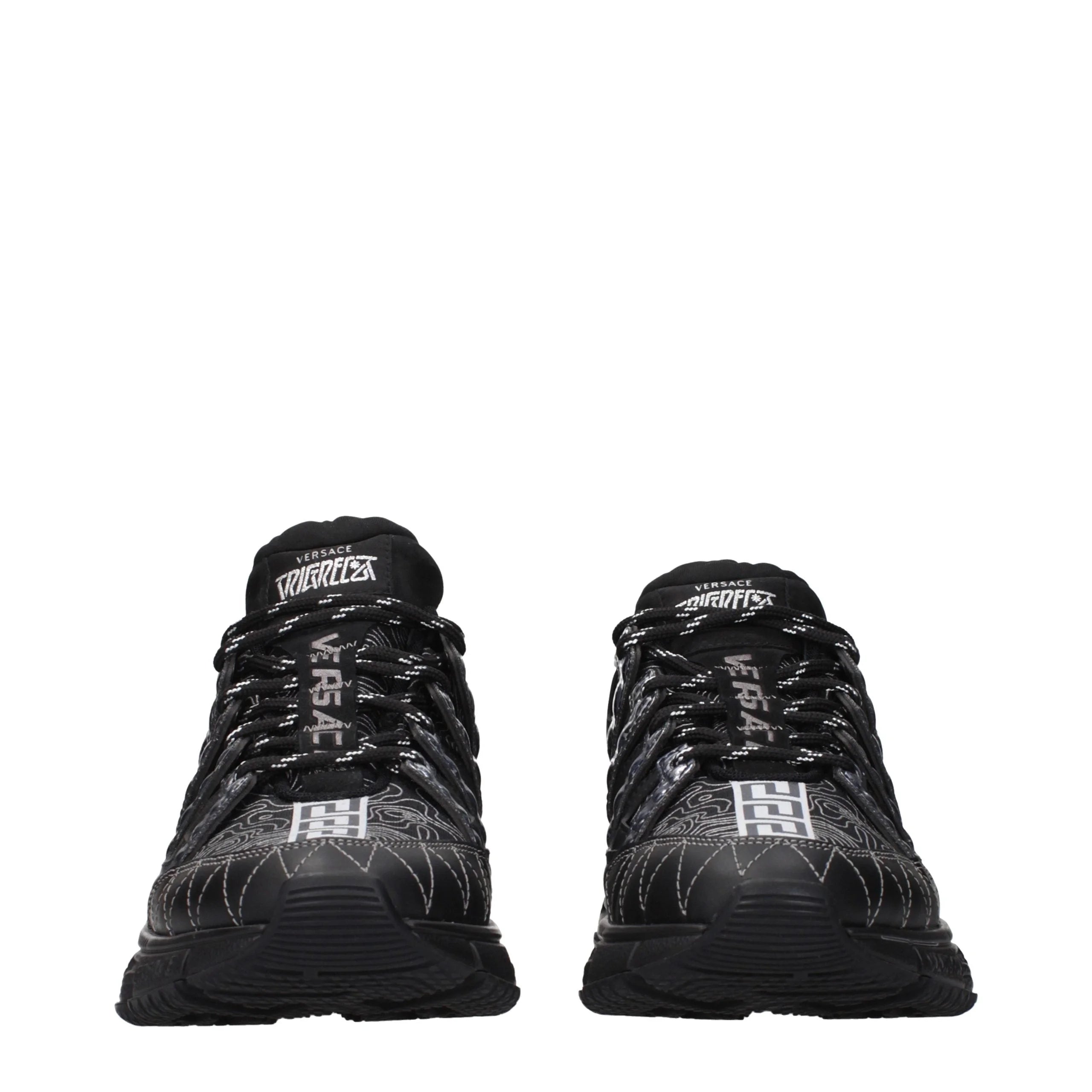 Versace Black Fabric Athletic Sneakers - EU40.5/US7.5