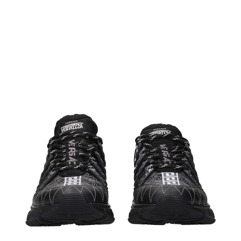 Versace Black Fabric Athletic Sneakers - EU40.5/US7.5