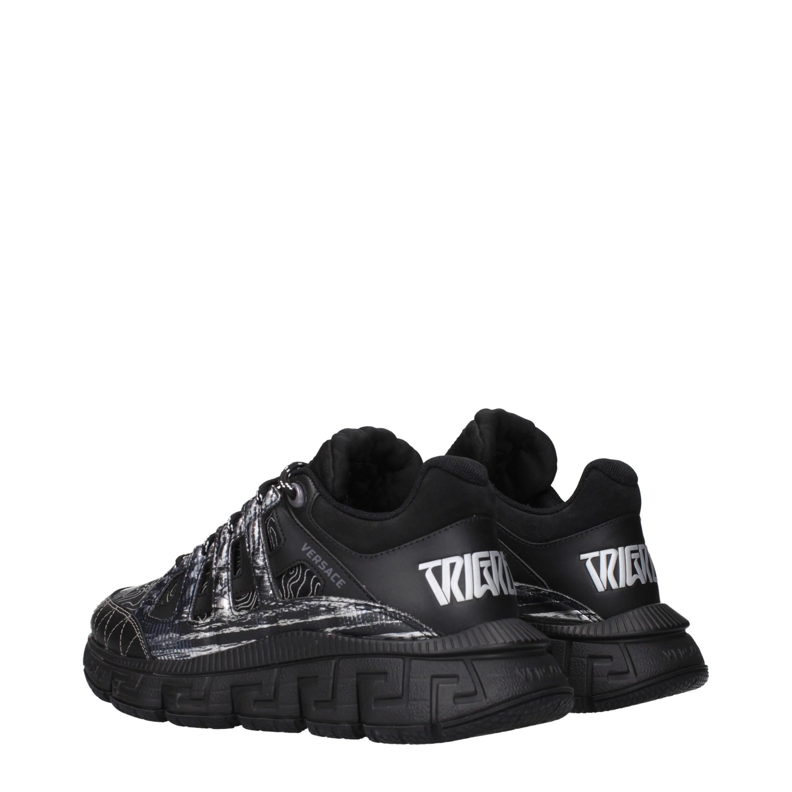 Versace Black Fabric Athletic Sneakers - EU40.5/US7.5