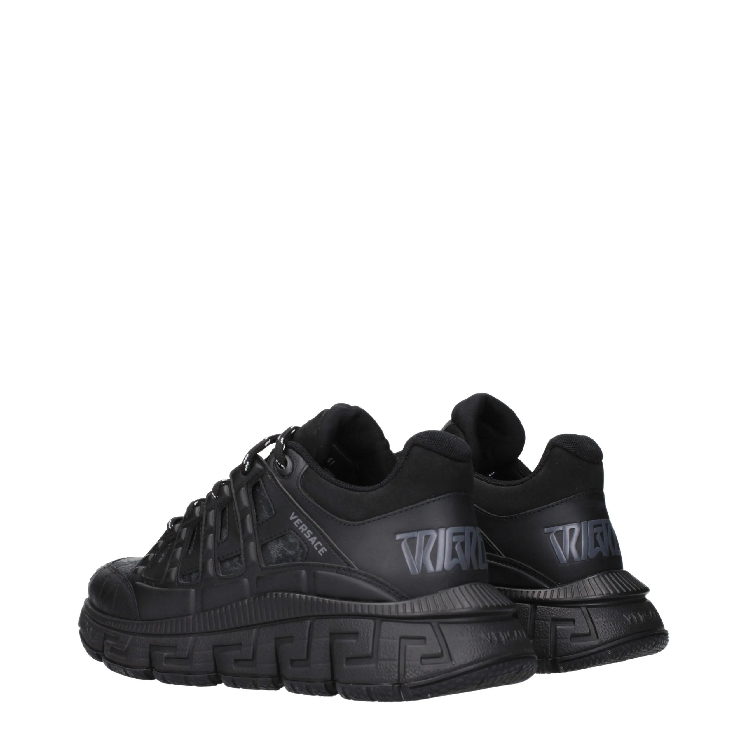 Versace Black Fabric Athletic Sneakers - EU41/US8