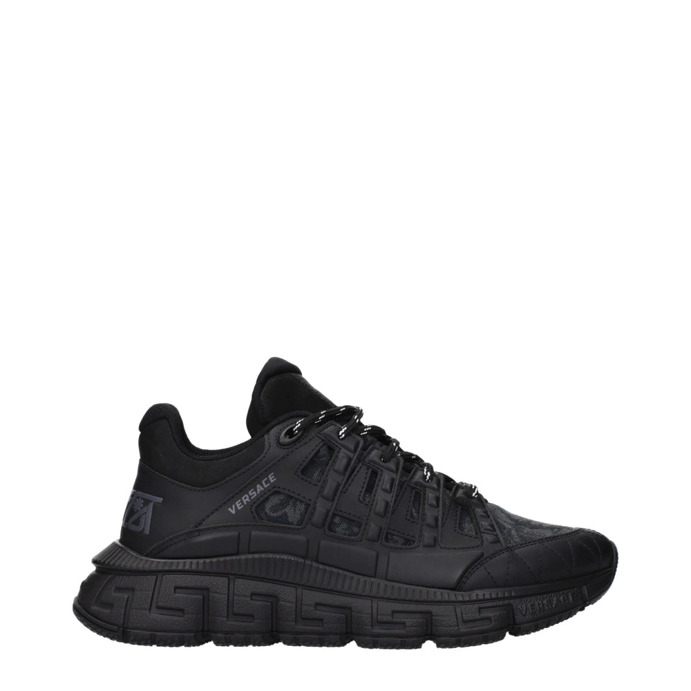 Versace Black Fabric Athletic Sneakers - EU41/US8