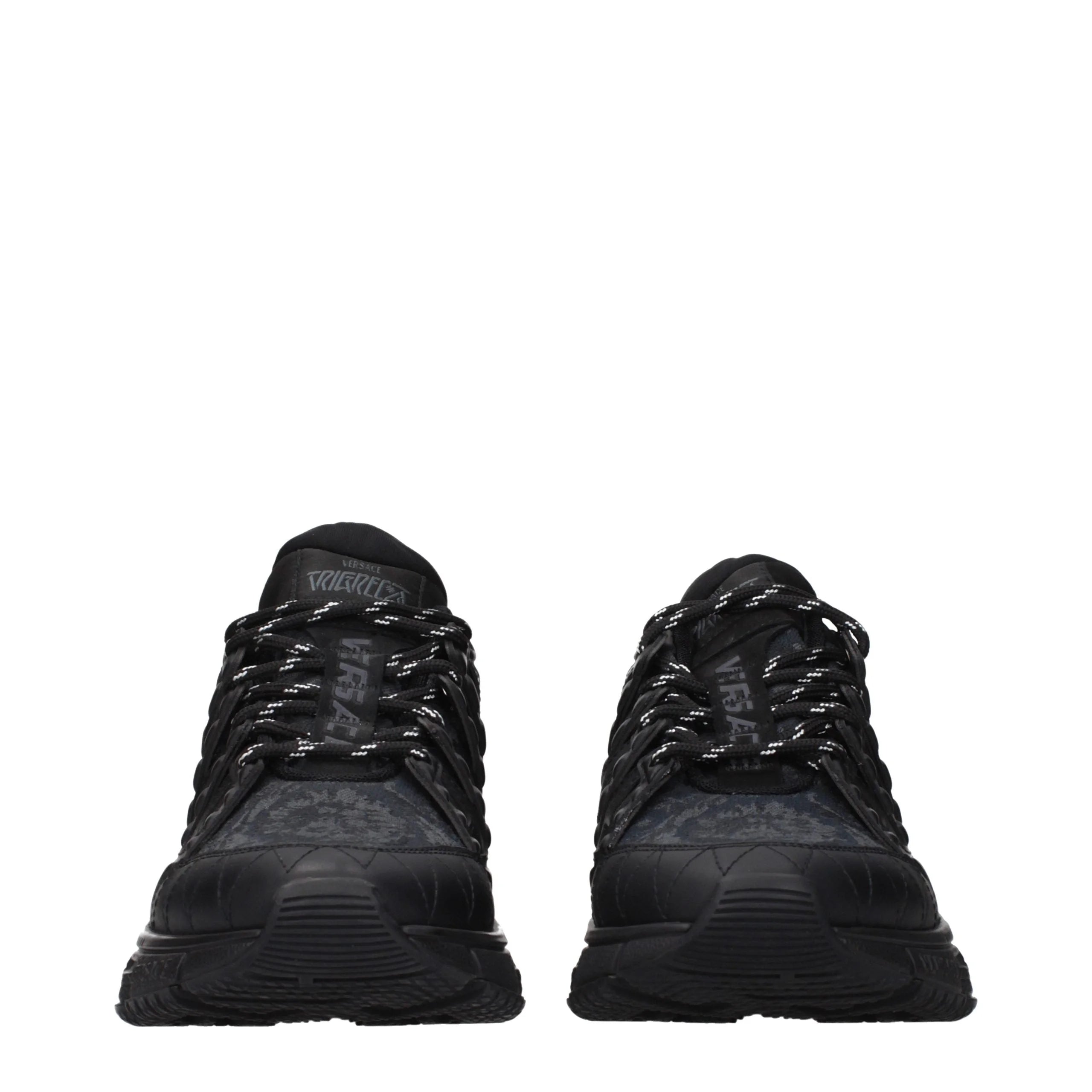 Versace Black Fabric Athletic Sneakers - EU41/US8