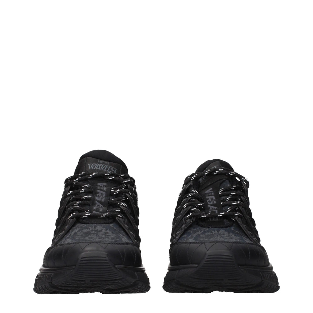 Versace Black Fabric Athletic Sneakers - EU41/US8