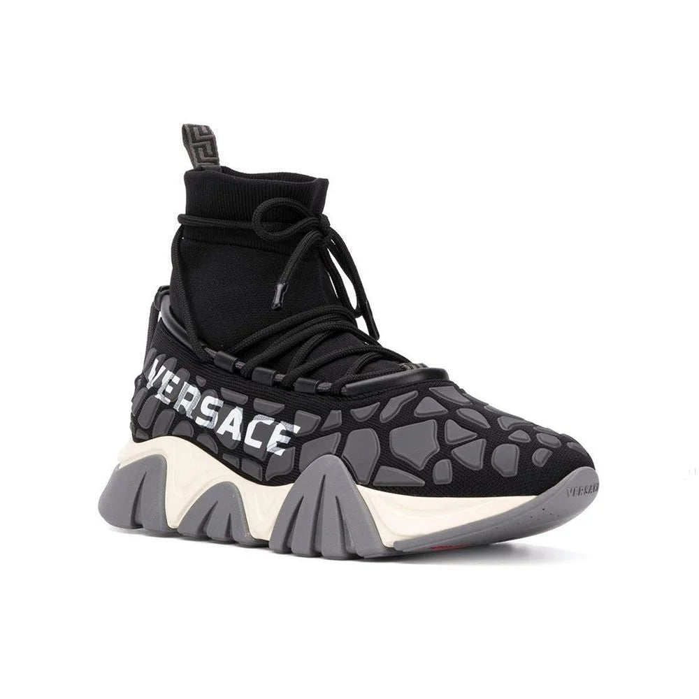 Versace Black Fabric Athletic Sneakers - EU45/US12