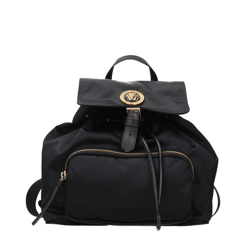 Versace Black Fabric Backpack